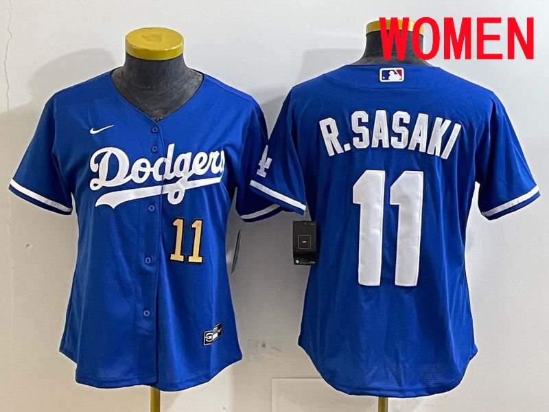 Women Los Angeles Dodgers 11 R.Sasaki Blue Game 2025 Nike MLB Jersey style 4